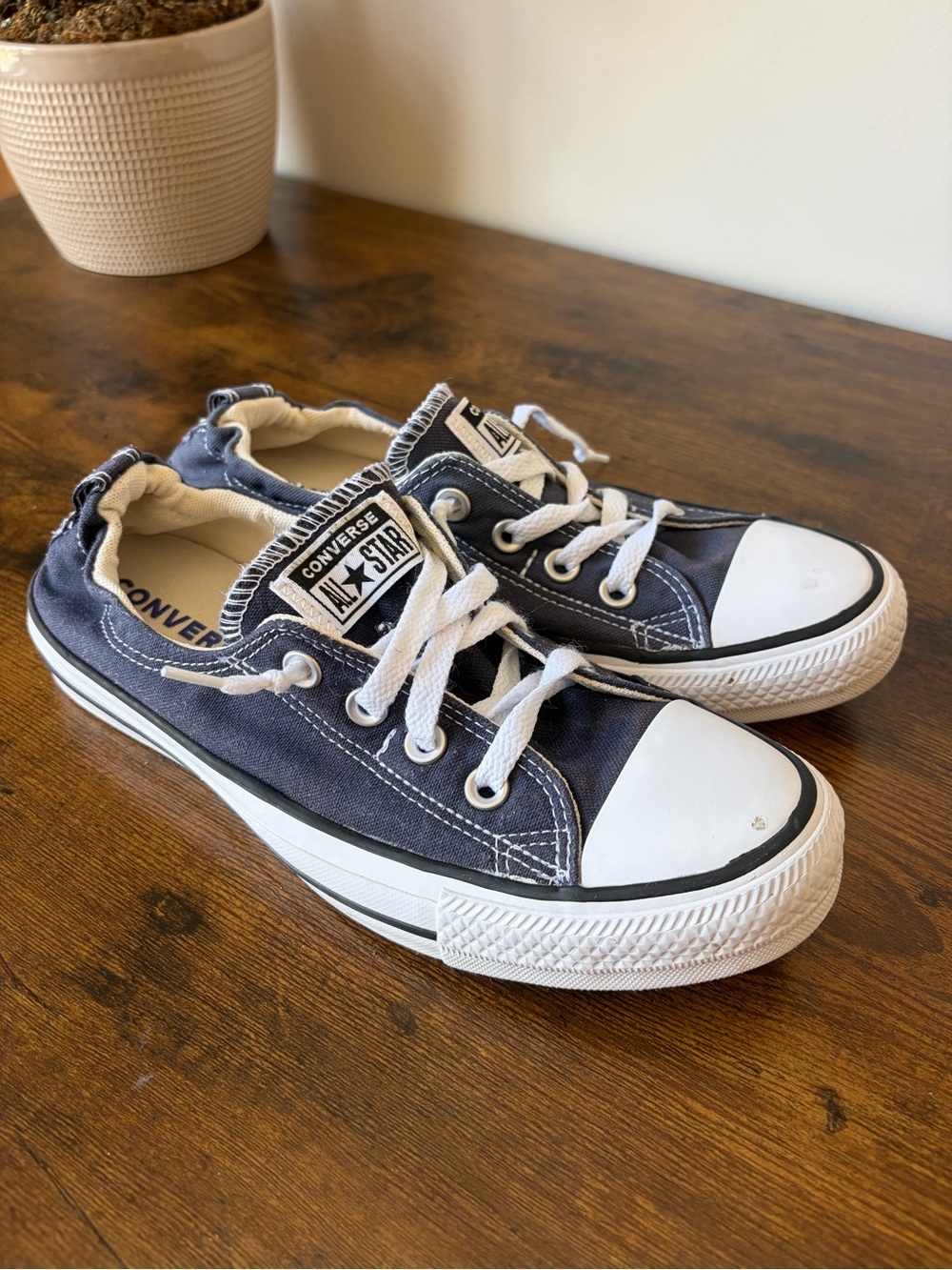 Converse Chuck Taylor All Star Shoreline navy blue slip-on sneakers - Women’s 9